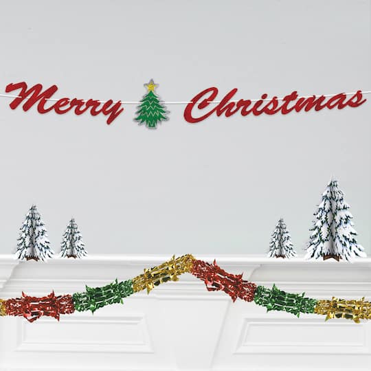 Beistle 9ft. Red, Green & Gold Metallic Garlands, 2ct.